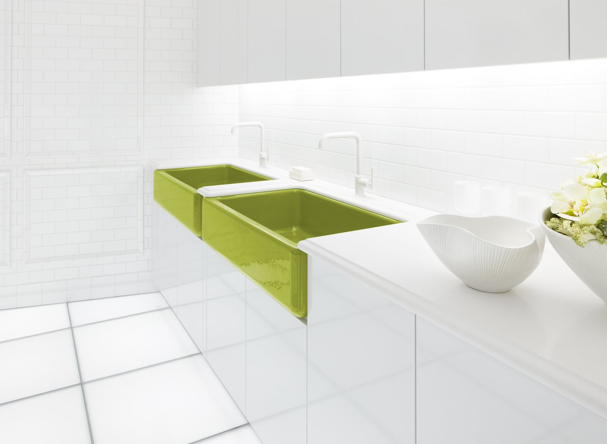 simple green kitchen sink