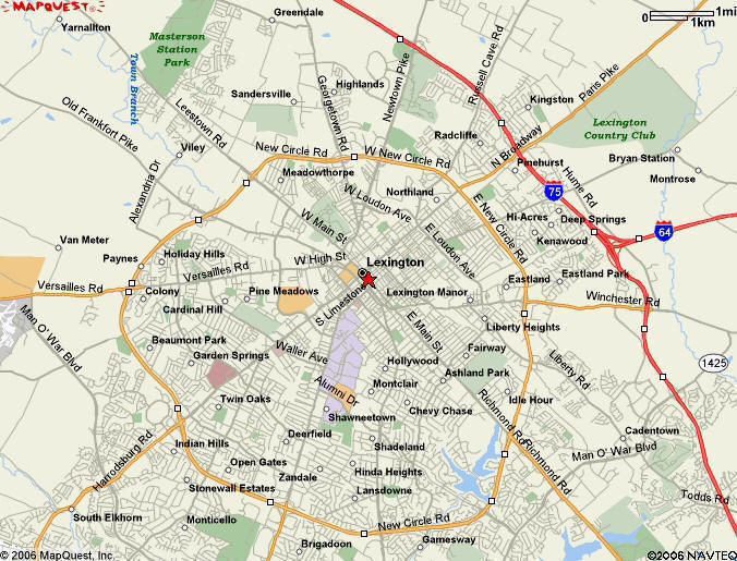 Downtown Lexington Ky Map